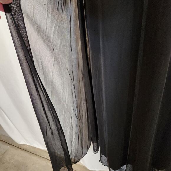 CALIFORNIA CONCEPTS VTG Black Pink Goth Whimsigoth Dark Fairycore Maxi Dress 6 - Picture 9 of 10